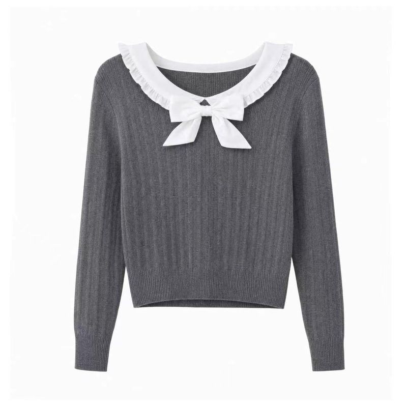 Cozy&Kitsch（コージーアンドキッチ）の「ロッティ リボンカラー ニット（トップス）」
