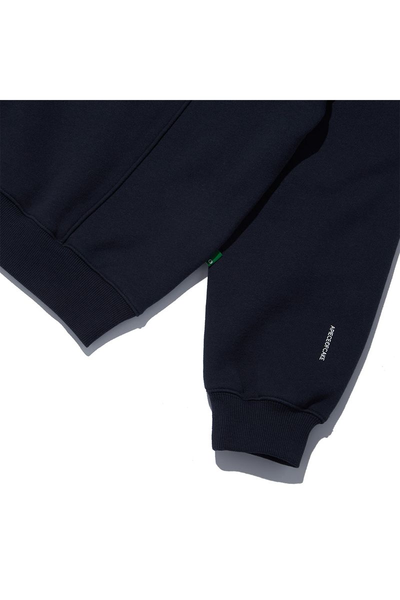 Cherry Bear Half Zipup Crewneck_Navy