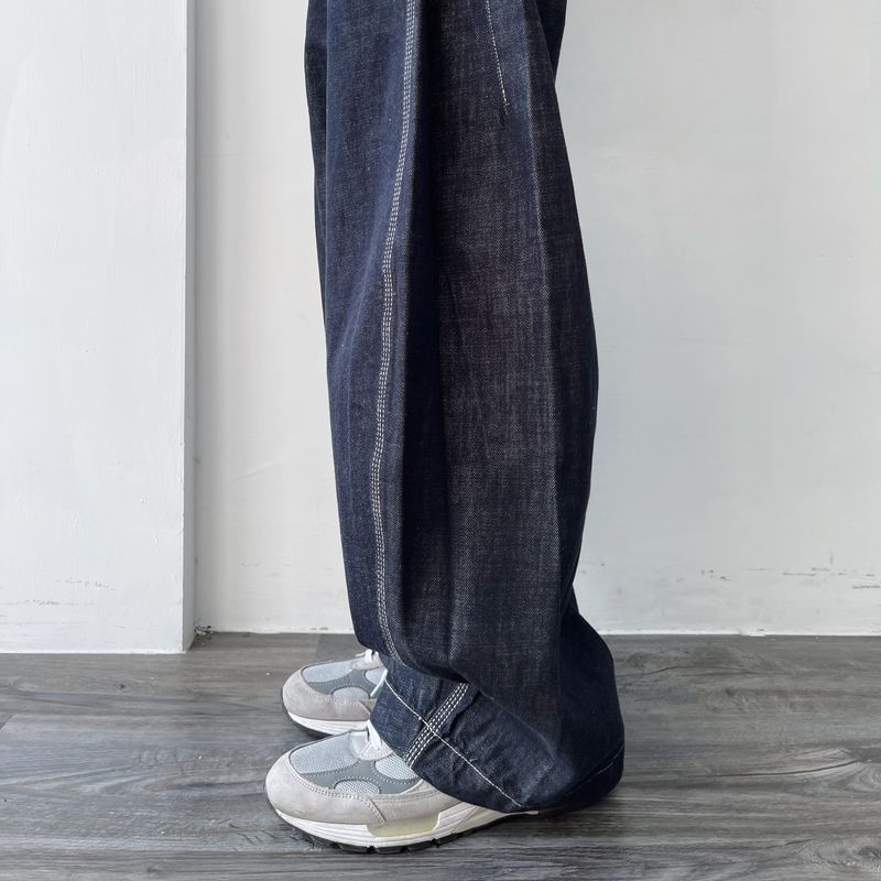 Linear Stitch Wide Denim