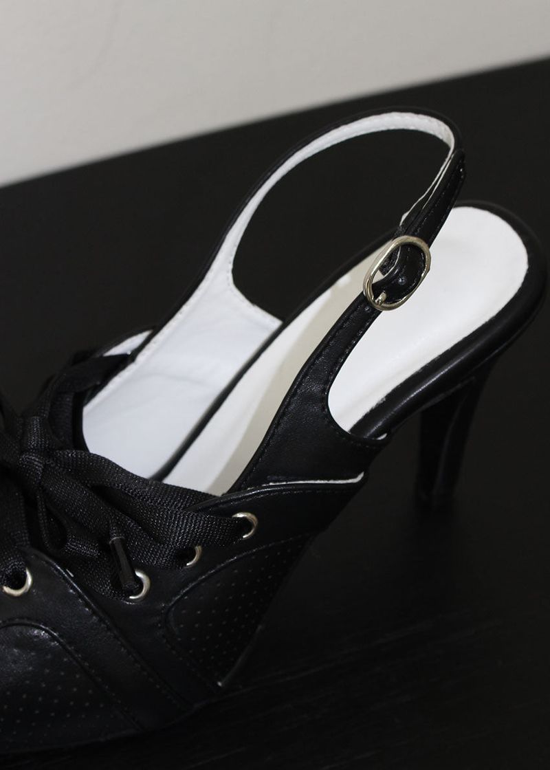 LACE-UP SLINGBACK HEEL