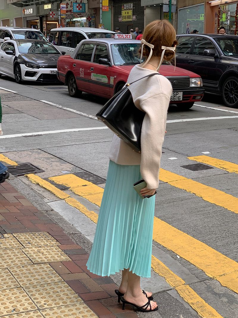 [MADE] LOVE MORE PINTUCK LONG SKIRT
