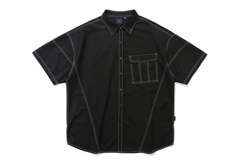FRONT POCKET WORK SHIRT_BLACK
