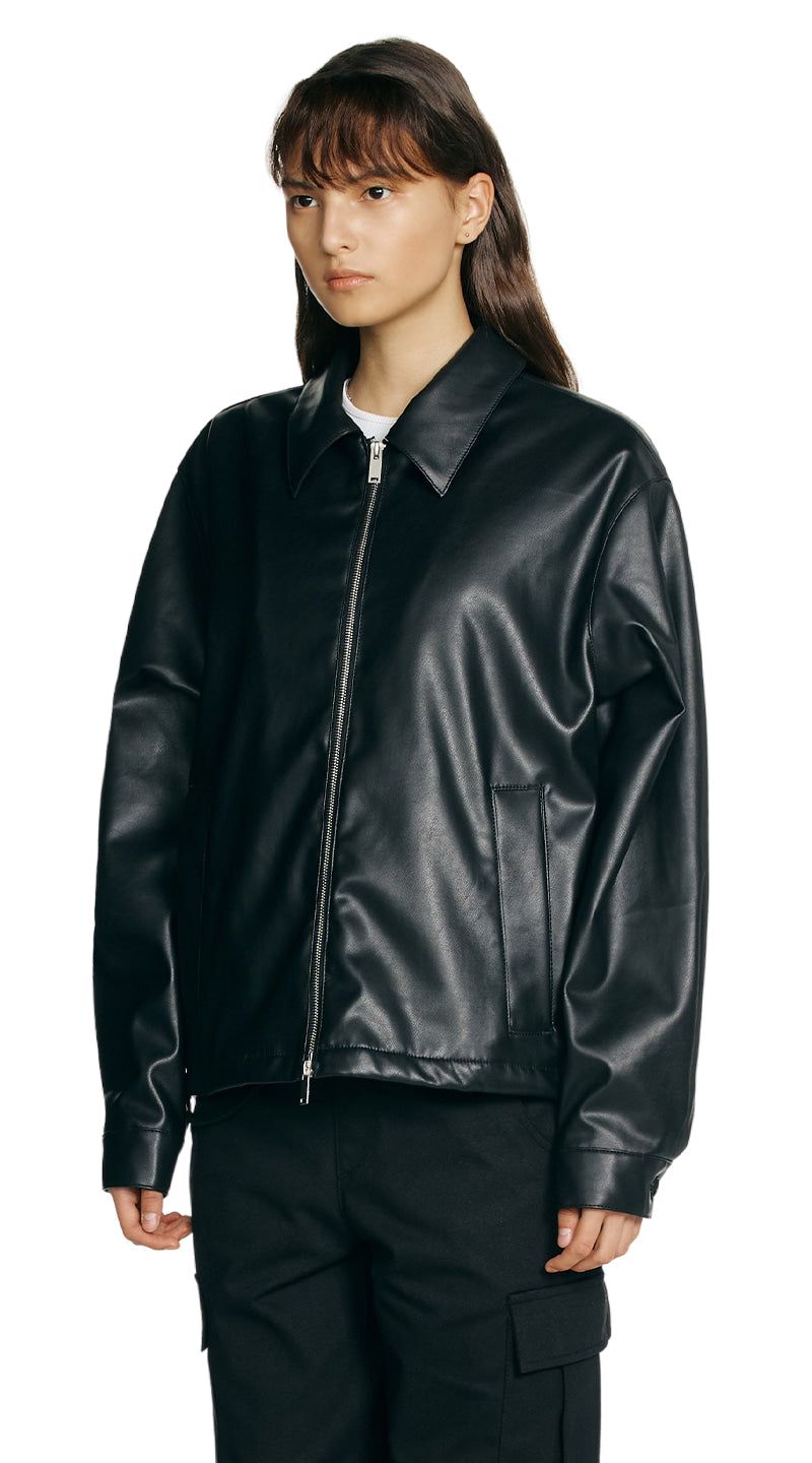 PM leather blouson