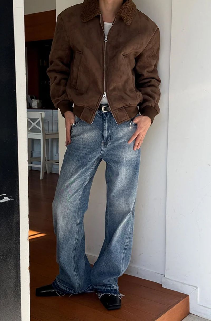 [F/W] Shirring suede mustang(2color)