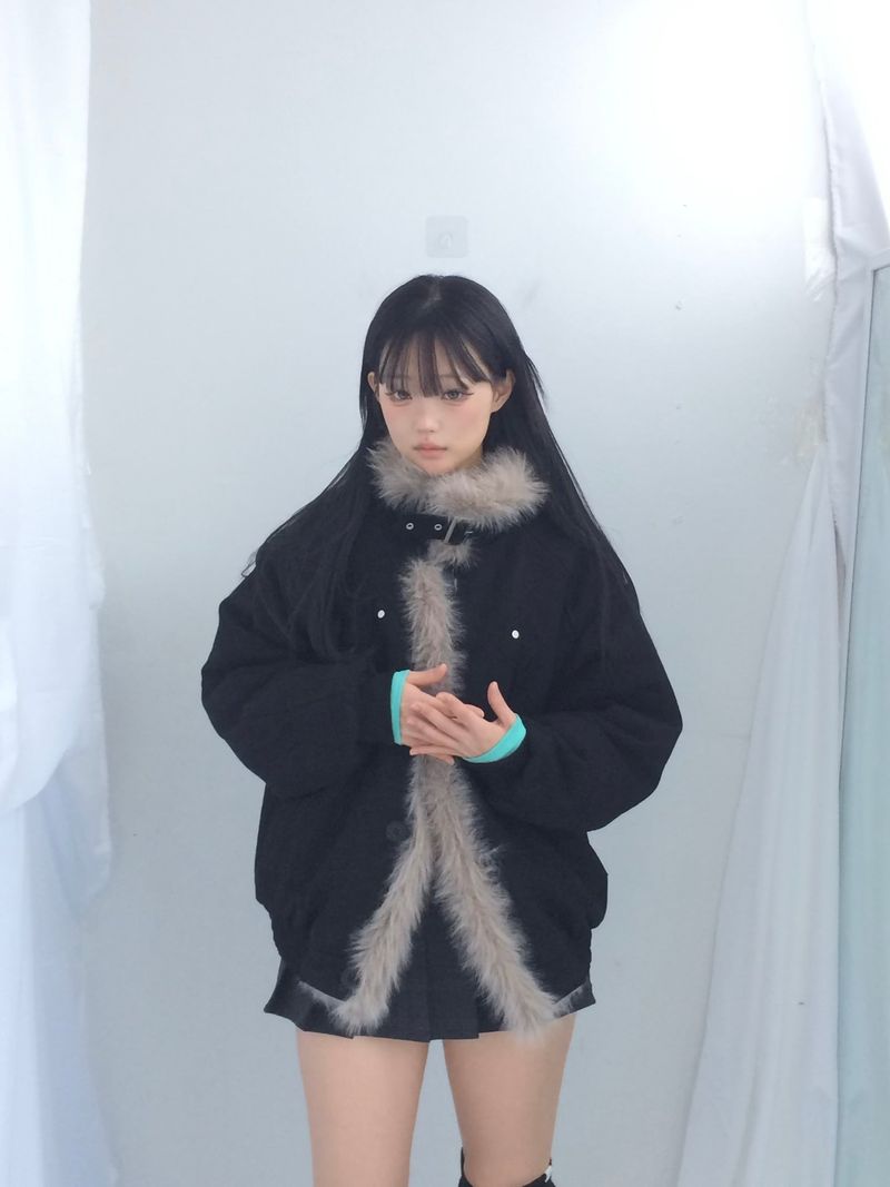 Shoulder collar loose knitwear