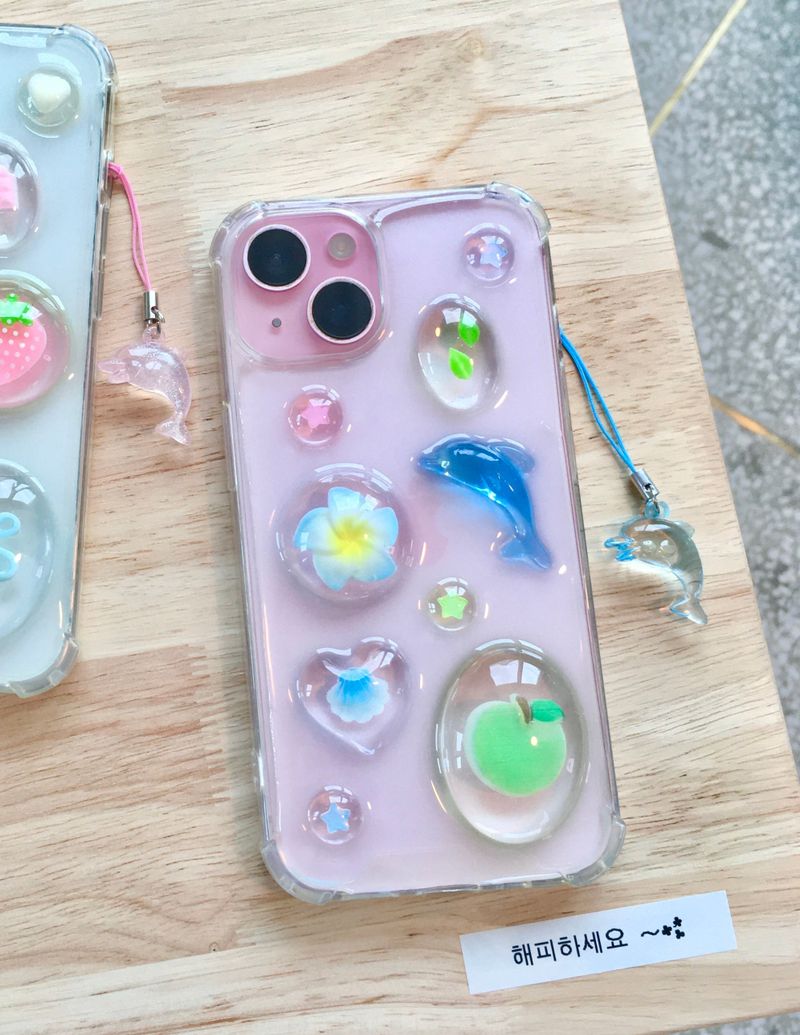 dangdoroom（ダンドルーム）の「[MADE] ブルーミングドルフィンレジンケース（スマホグッズ/小物）」
