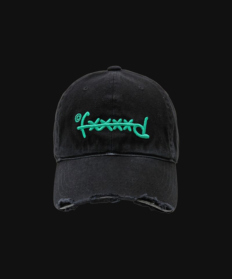 F****D SIGN STRAPBACK DAMAGE -WASHED BLACK-