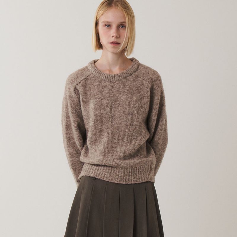RAVEROUS（レイバロス）の「Saddle Sleeve Vintage Sweater_Beige（Tops）」