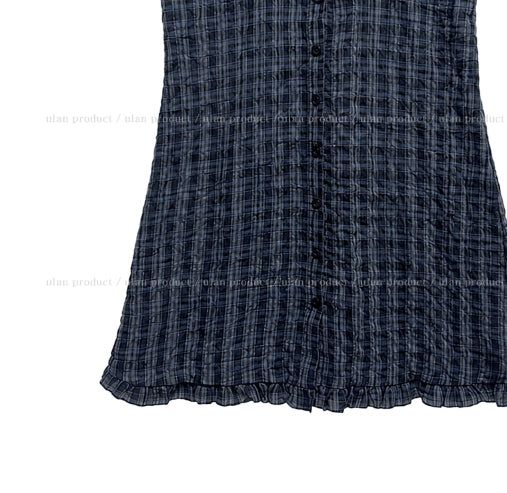 Tifo Shirred Puff Check One Piece