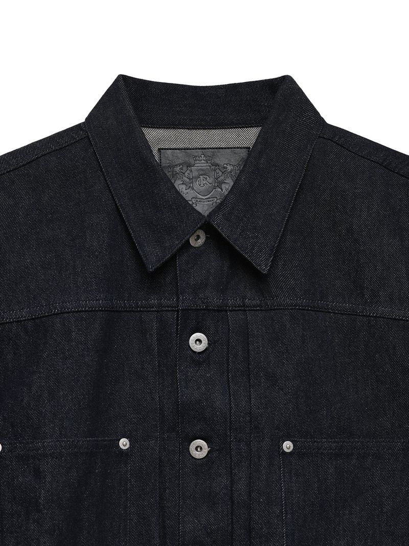 6CRAYON 11.3oz Indigo Blue Non-Fade Short Denim Jacket