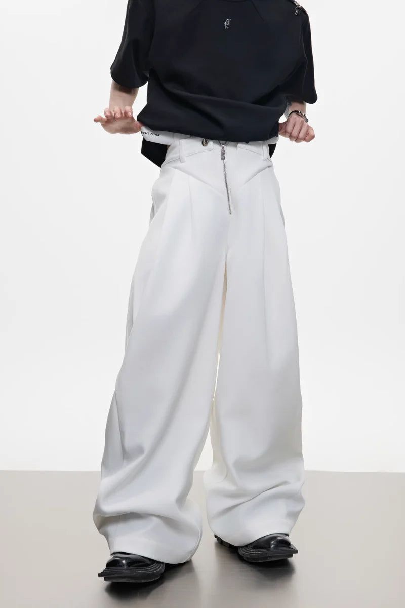 Argue Cultureの「Zipper Detail Wide Leg Trousers(Pants)」