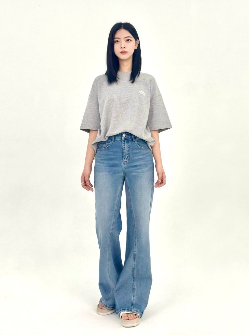3RD REORDER PANEL FLARE JEANS code 25100