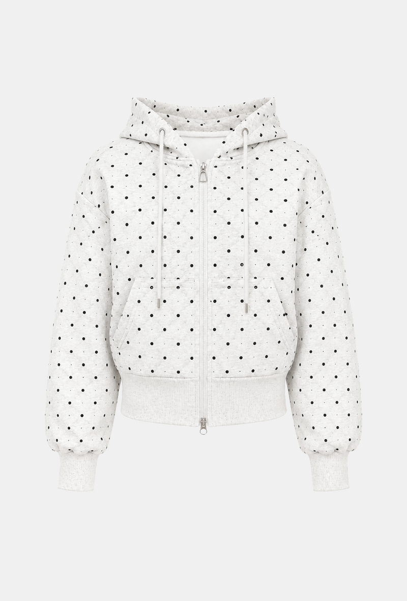 Mimi Dot Balloon Hoodie Zip-up