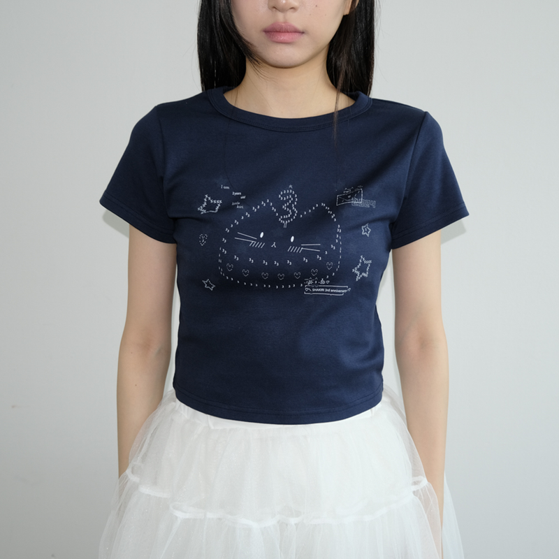 BIRTHDAY KIRI TOP _NAVY