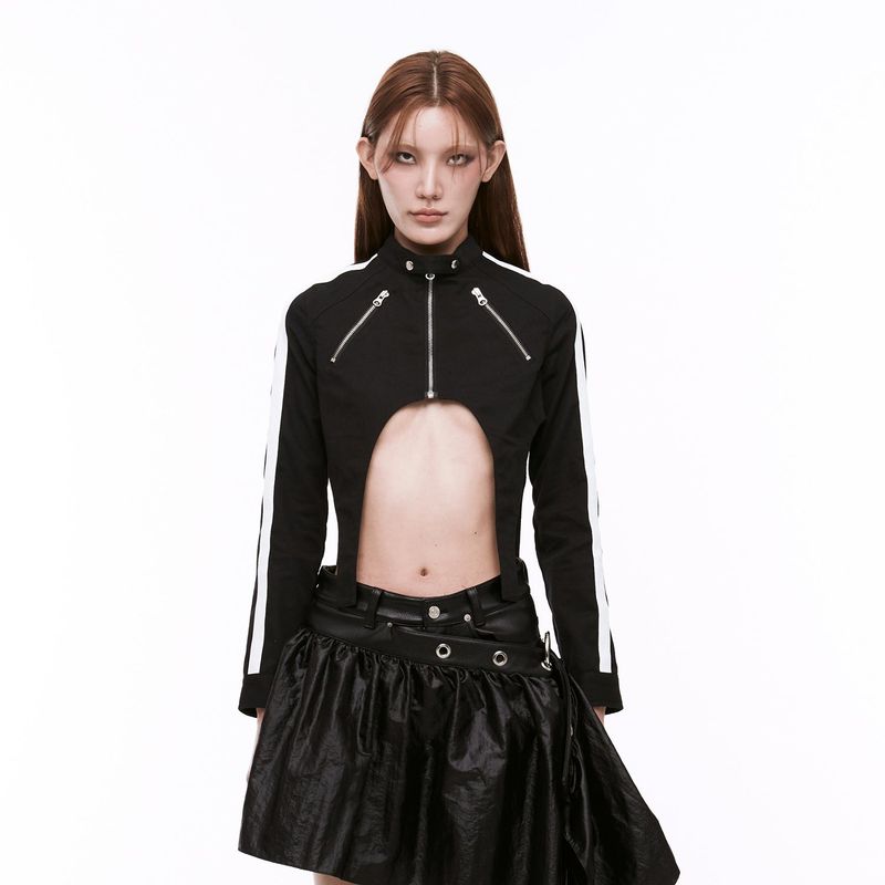 Zipped Crop Jacket
