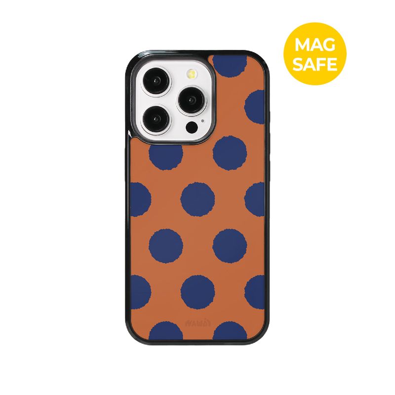 NAWDI（ナウディ）の「【MADE】シズリング ドット ブラウン アイフォン ケース [Glossy Glass/Magsafe]（スマホグッズ/小物）」