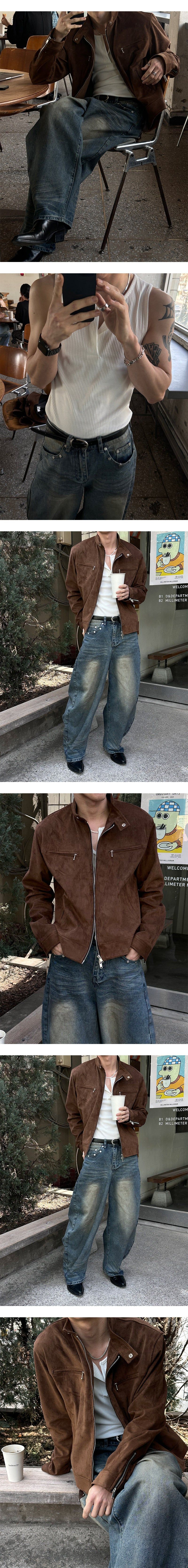  [S/S] Suede biker jacket(3color)