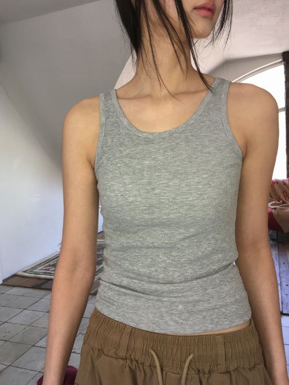 Loini Ribbed Layered Sleeveless