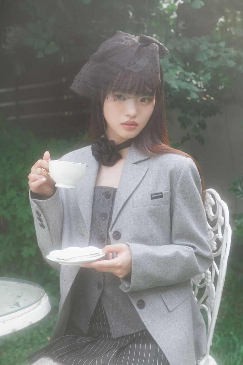 CLASSIC RIBBON JACKET (GRAY)