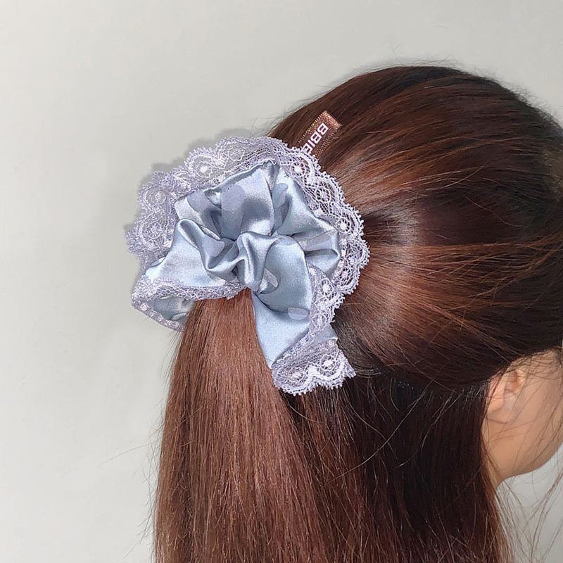 Blue dot Lace Scrunchies