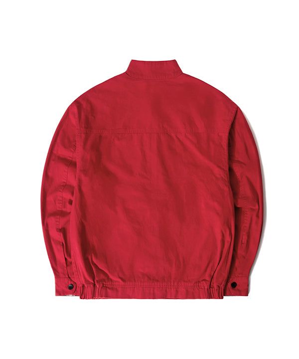 LB Washed Oxford Harrington Jacket (Red)