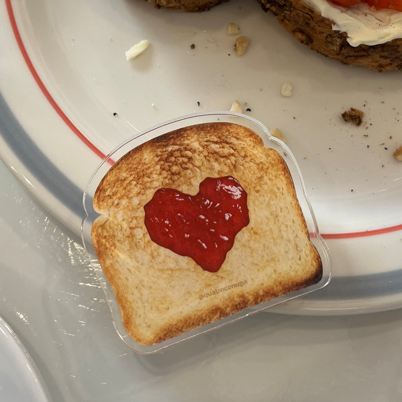 toast bread 4types food smart tok(sticker type)
