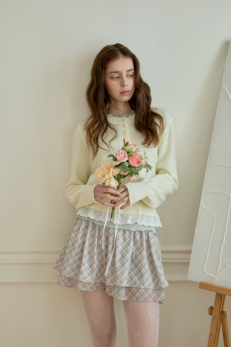 BLOOMING LACE KNIT CARDIGAN