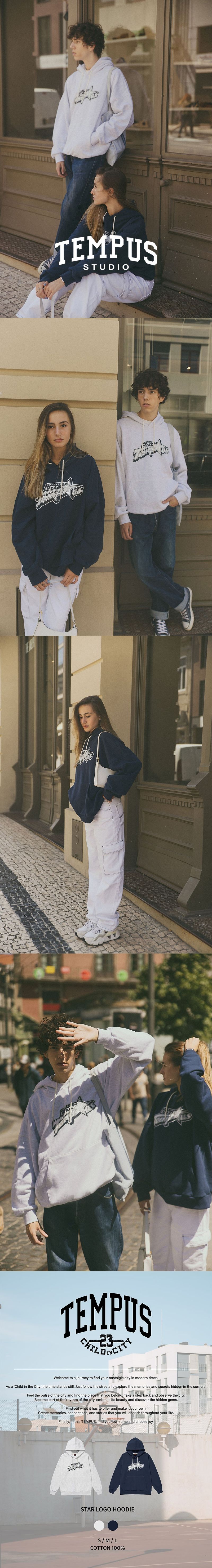 STAR LOGO HOODIE [NAVY]