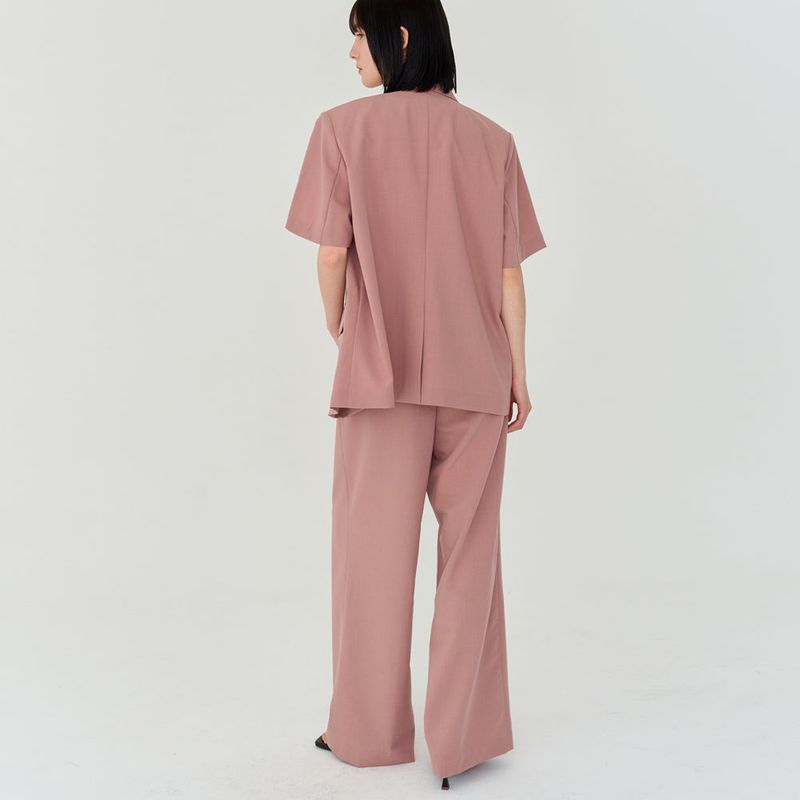 SUMMER WOOL HALF JACKET (PINK)