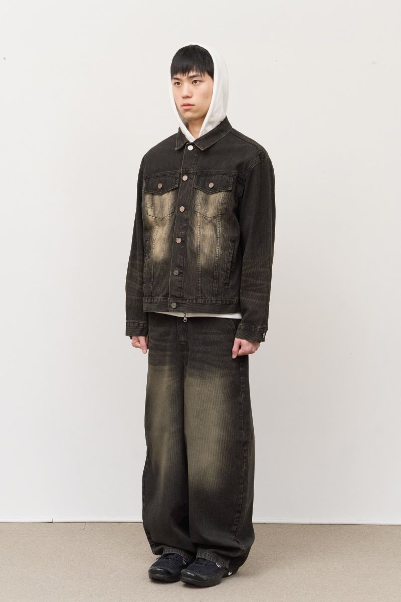 Melton Striped Denim Jacket
