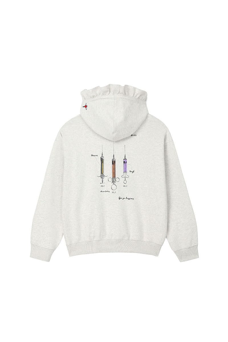 oversize ruffle hoodie