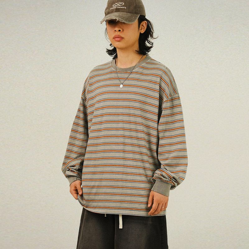SEMIKAJI(セミカジ)の「PPE Stella Pigment Stripe Long Sleeves(Tops)」