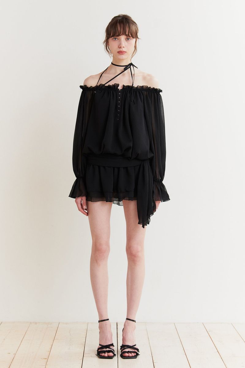ANGEL HOOK DRESS black