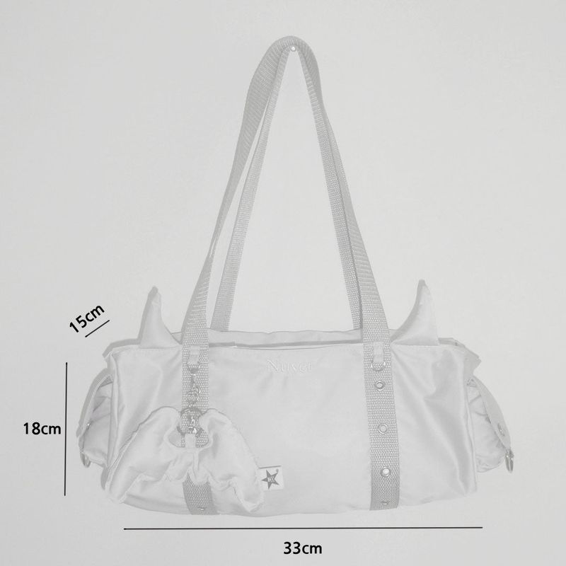 Devil round boston bag _ Grey