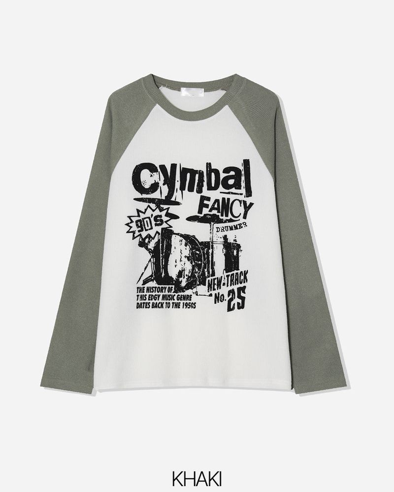 Fancy raglan knitwear T-shirt