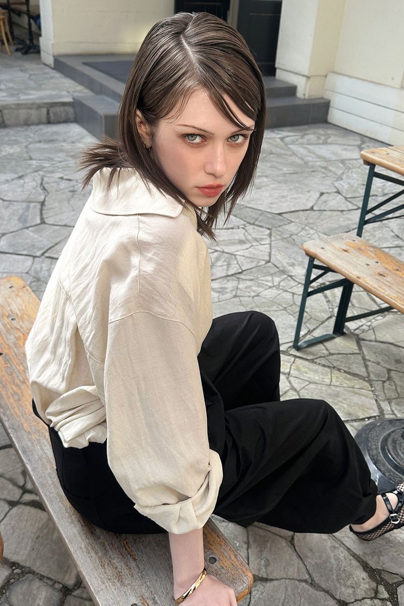 SAND-WASHING SHIRT_BEIGE