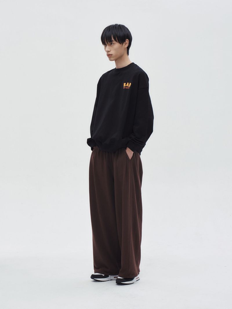 SIDE TUCKS PANTS [Brown]