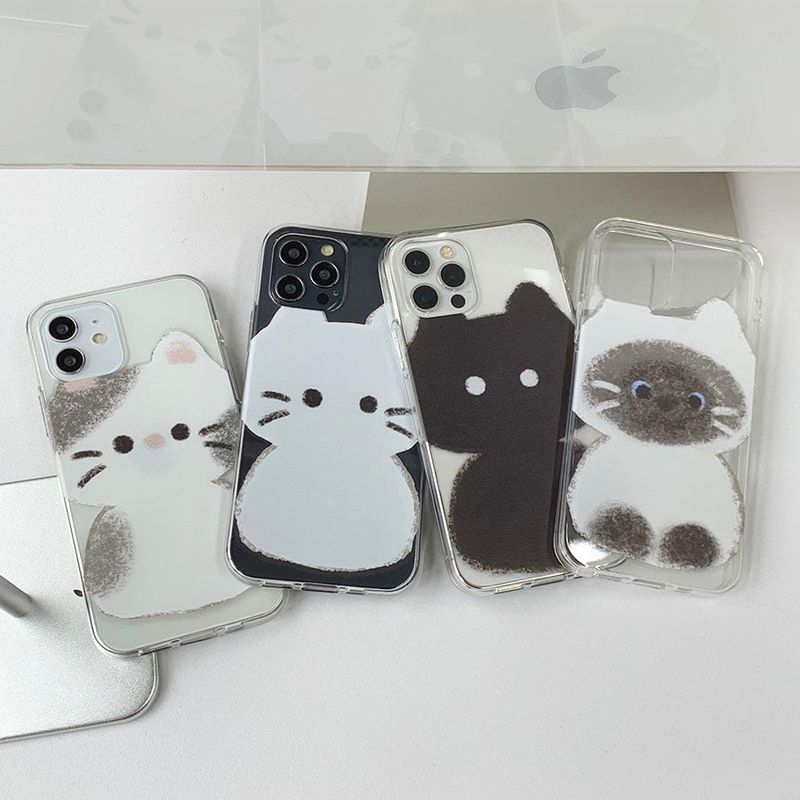 Sketch Some Cat Black Phone Case