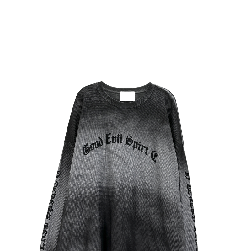 waffle dirty lettering long sleeve
