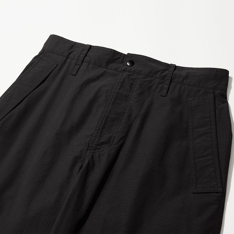 Nylon RIB Ventilation Cargo Pants - BLACK