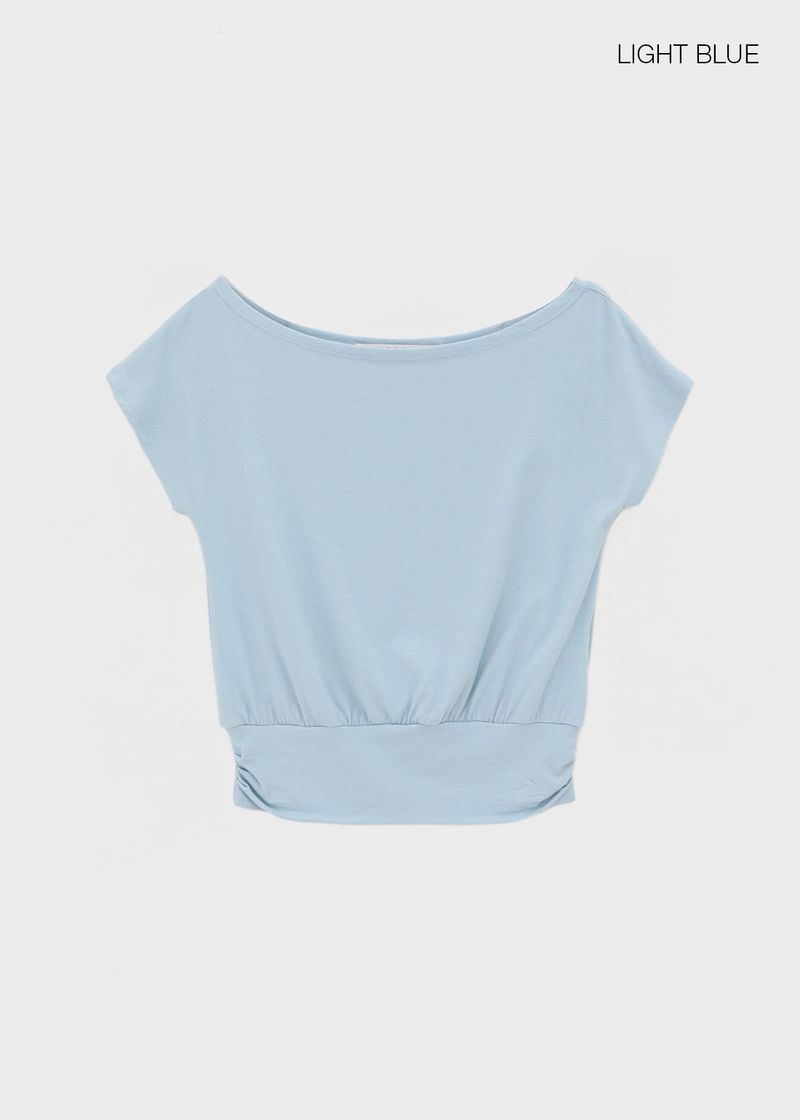 [MADE] Tepo Dolman Boat Neck Short Sleeve Top