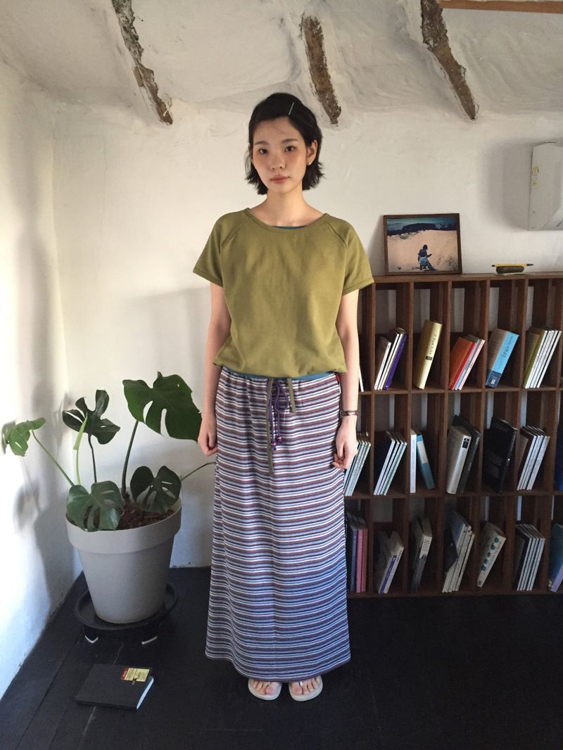 YWD STRIPE SKIRT (2color)