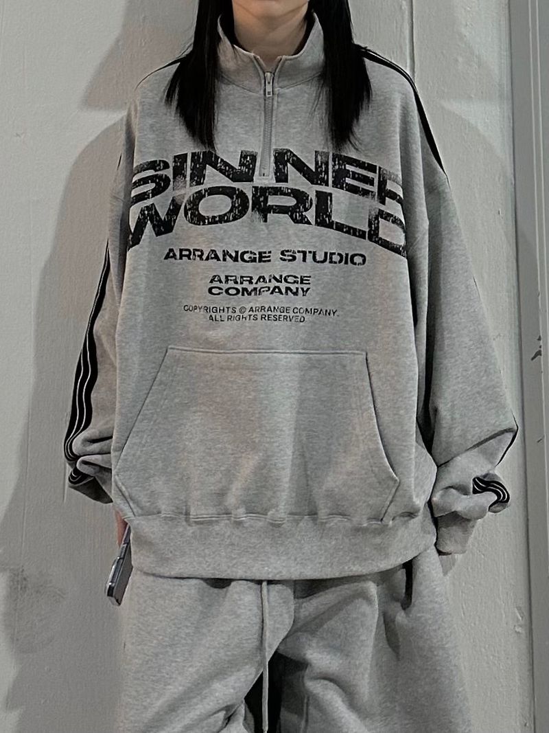 world tape half-zip sweatshirt