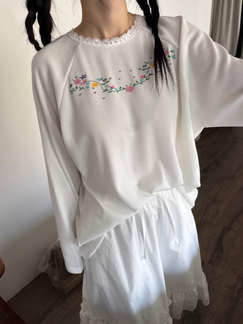 another language(アナザーランゲージ)の「garden waffle lace T (Tops)」