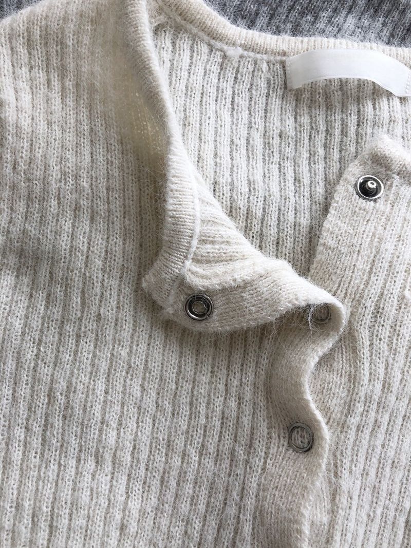 Henley neck loose fit knit