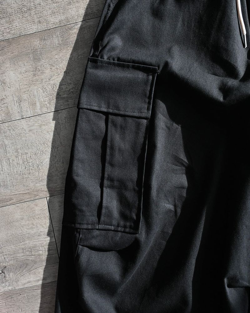 SIO WIDE CARGO PANTS BK