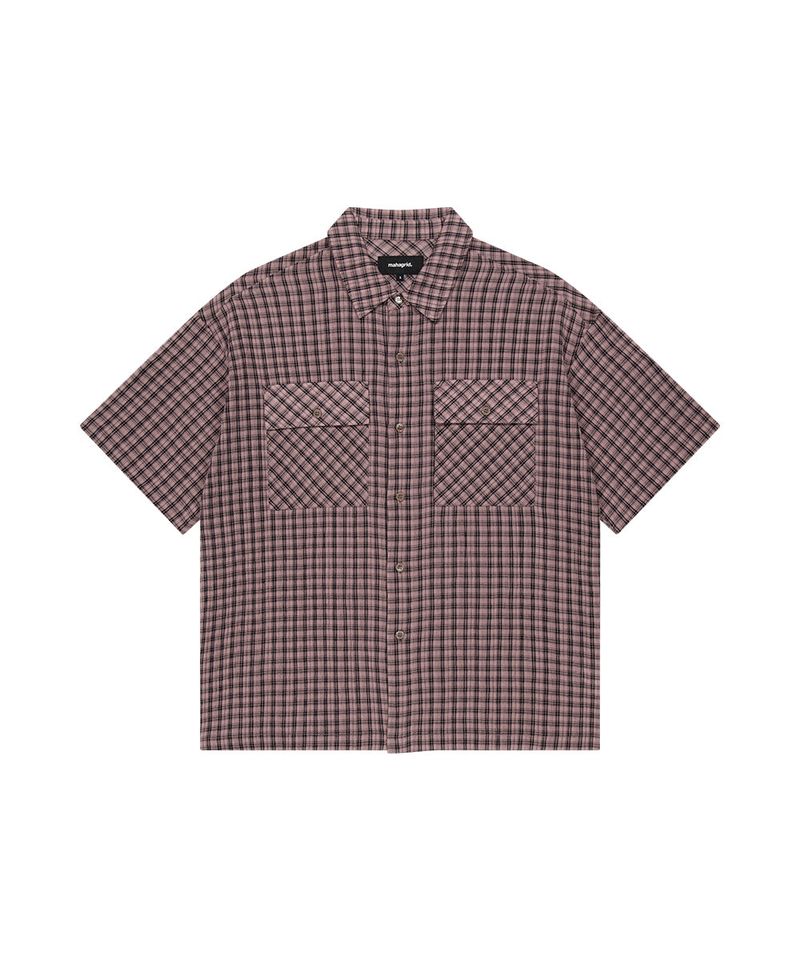 ROLL-UP CHECK HALF SHIRT