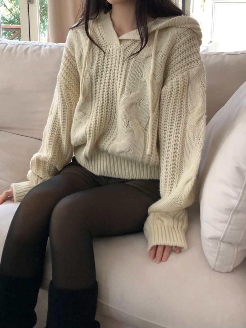 Pound Hooded Knit (2 colors)