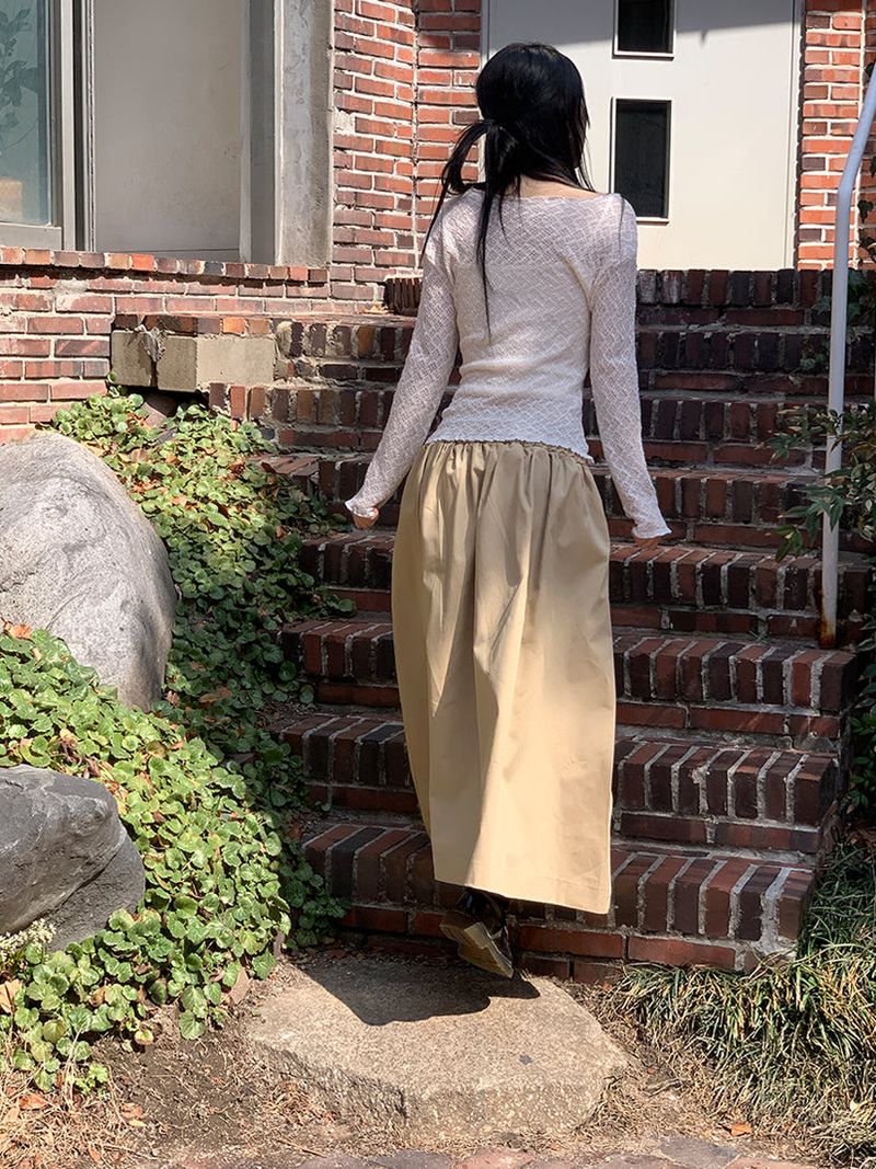 FEVER FLARE MAXI SKIRT (4C)