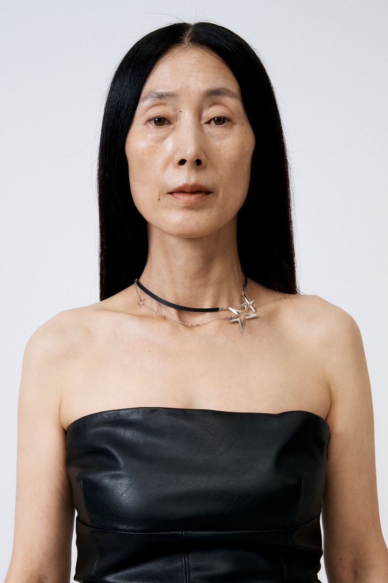 DOUBLE STAR NECKLACE BLACK